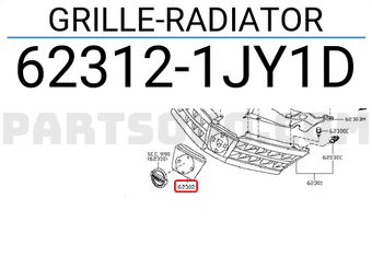 Nissan 623121JY1D GRILLE-RADIATOR