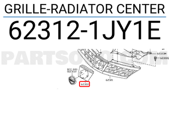Nissan 623121JY1E GRILLE-RADIATOR CENTER
