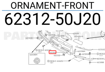 Nissan 6231250J20 ORNAMENT-FRONT