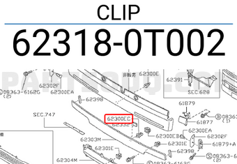 Nissan 623180T002 CLIP