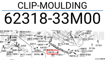 Nissan 6231833M00 CLIP-MOULDING