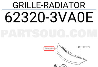 Nissan 623203VA0E GRILLE-RADIATOR