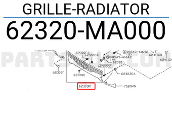 Nissan 62320MA000 GRILLE-RADIATOR