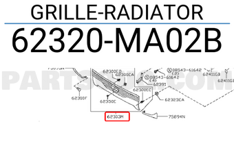 Nissan 62320MA02B GRILLE-RADIATOR