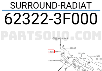 Nissan 623223F000 SURROUND-RADIAT