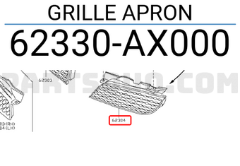 Nissan 62330AX000 GRILLE APRON