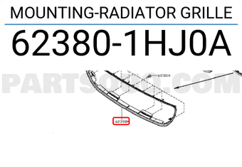 Nissan 623801HJ0A MOUNTING-RADIATOR GRILLE