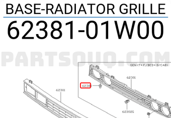Nissan 6238101W00 BASE-RADIATOR GRILLE
