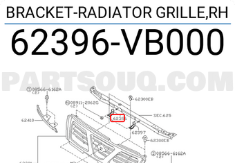 Nissan 62396VB000 BRACKET-RADIATOR GRILLE,RH
