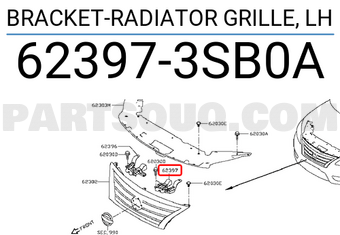 Nissan 623973SB0A BRACKET-RADIATOR GRILLE, LH