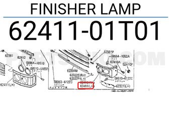 Nissan 6241101T01 FINISHER LAMP