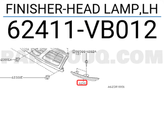 Nissan 62411VB012 FINISHER-HEAD LAMP,LH