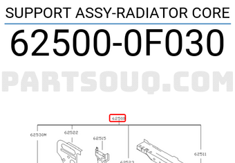 Nissan 625000F030 SUPPORT ASSY-RADIATOR CORE