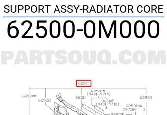 Nissan 625000M000 SUPPORT ASSY-RADIATOR CORE