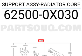Nissan 625000X030 SUPPORT ASSY-RADIATOR CORE