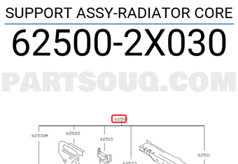 Nissan 625002X030 SUPPORT ASSY-RADIATOR CORE