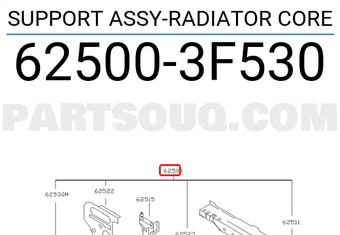 Nissan 625003F530 SUPPORT ASSY-RADIATOR CORE