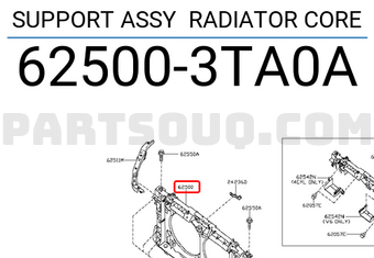 Nissan 625003TA0A SUPPORT ASSY RADIATOR CORE