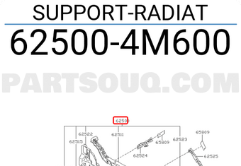 Nissan 625004M600 SUPPORT-RADIAT