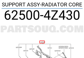 Nissan 625004Z430 SUPPORT ASSY-RADIATOR CORE