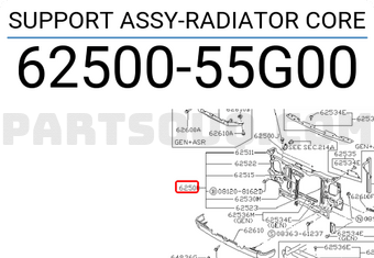 Nissan 6250055G00 SUPPORT ASSY-RADIATOR CORE