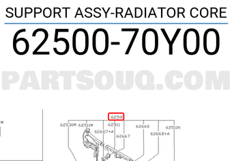 Nissan 6250070Y00 SUPPORT ASSY-RADIATOR CORE
