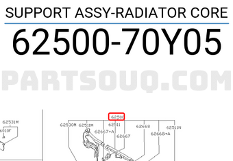 Nissan 6250070Y05 SUPPORT ASSY-RADIATOR CORE