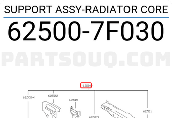 Nissan 625007F030 SUPPORT ASSY-RADIATOR CORE