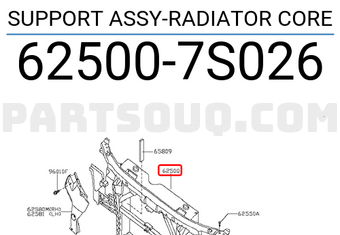 Nissan 625007S026 SUPPORT ASSY-RADIATOR CORE