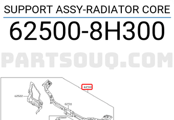 Nissan 625008H300 SUPPORT ASSY-RADIATOR CORE