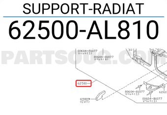 Nissan 62500AL810 SUPPORT-RADIAT