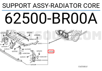 Nissan 62500BR00A SUPPORT ASSY-RADIATOR CORE