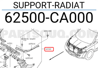 Nissan 62500CA000 SUPPORT-RADIAT