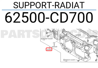 Nissan 62500CD700 SUPPORT-RADIAT