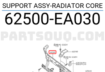 Nissan 62500EA030 SUPPORT ASSY-RADIATOR CORE