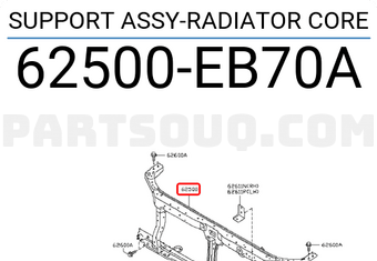 Nissan 62500EB70A SUPPORT ASSY-RADIATOR CORE