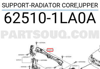 Nissan 625101LA0A SUPPORT-RADIATOR CORE,UPPER