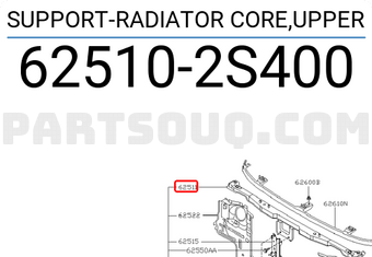 Nissan 625102S400 SUPPORT-RADIATOR CORE,UPPER