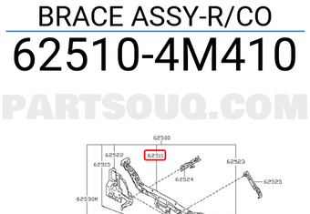 Nissan 625104M410 BRACE ASSY-R/CO