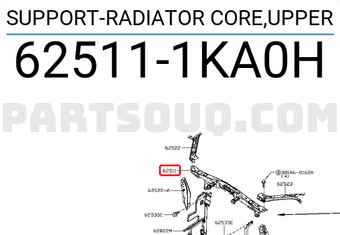 Nissan 625111KA0H SUPPORT-RADIATOR CORE,UPPER