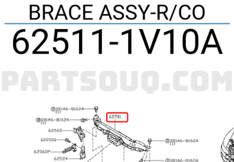 Nissan 625111V10A BRACE ASSY-R/CO