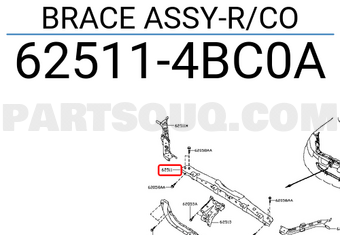 Nissan 625114BC0A BRACE ASSY-R/CO