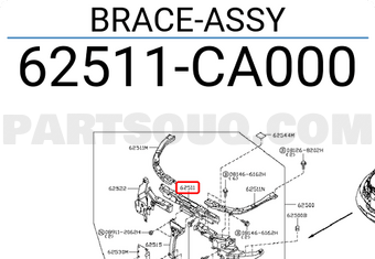 Nissan 62511CA000 BRACE-ASSY