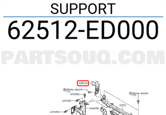 Nissan 62512ED000 SUPPORT