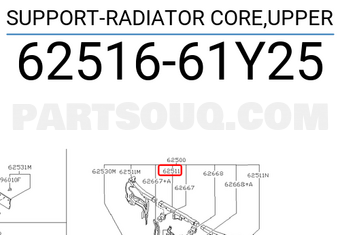 Nissan 6251661Y25 SUPPORT-RADIATOR CORE,UPPER