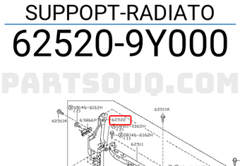 Nissan 625209Y000 SUPPOPT-RADIATO
