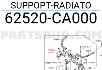 Nissan 62520CA000 SUPPOPT-RADIATO