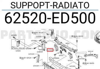 Nissan 62520ED500 SUPPOPT-RADIATO