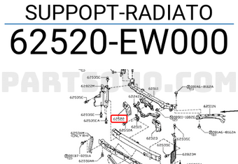 Nissan 62520EW000 SUPPOPT-RADIATO