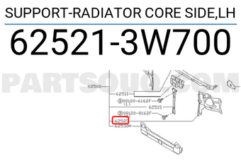Nissan 625213W700 SUPPORT-RADIATOR CORE SIDE,LH